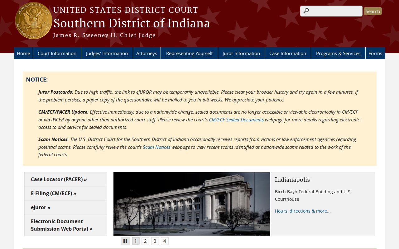 Shelby County case search federal district court gateway